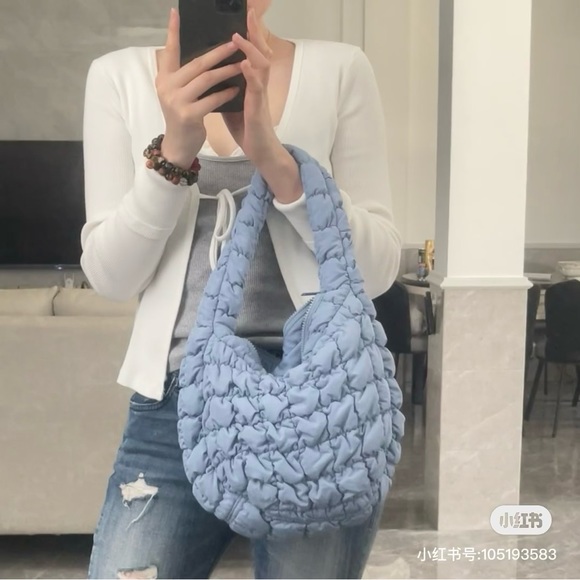 COS Mini Quilted Bag - Blue - Picture 4 of 6